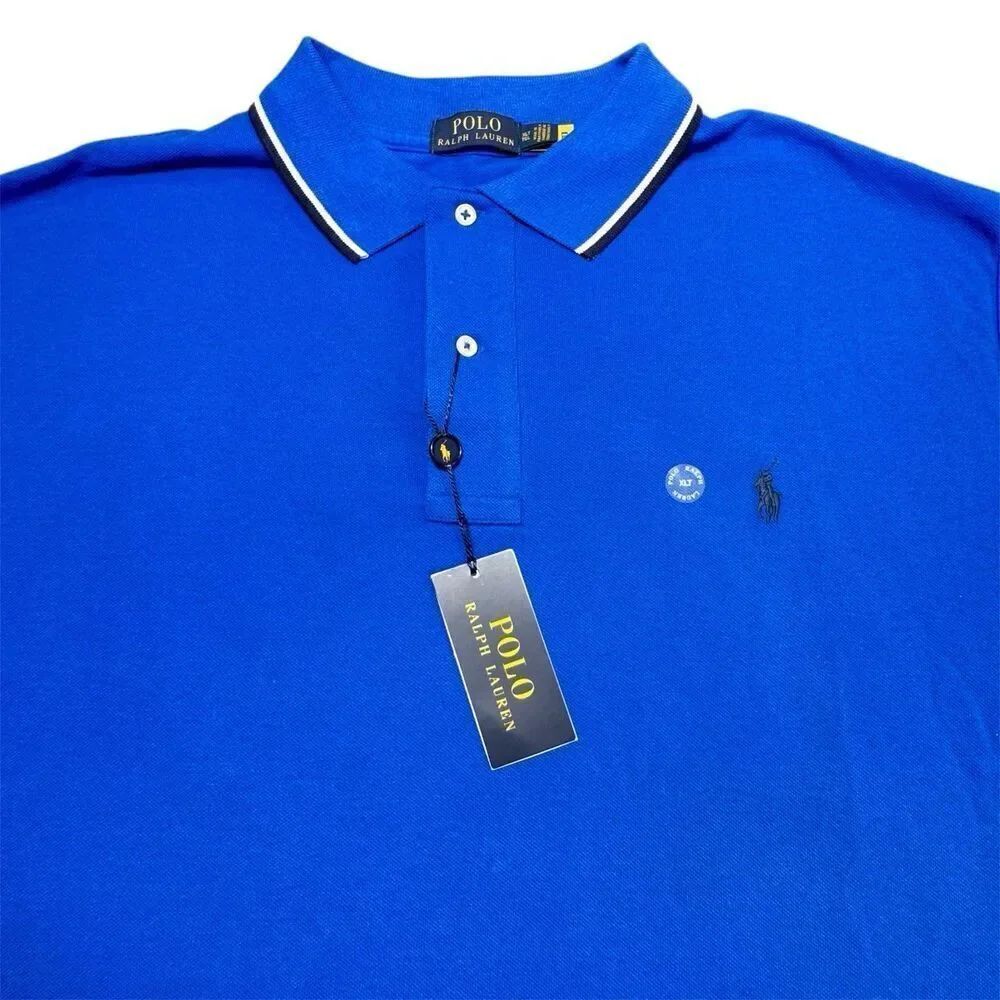 NEW Polo Ralph Lauren XLT Tall Royal Blue Polo Golf Casual Shirt NWT $125